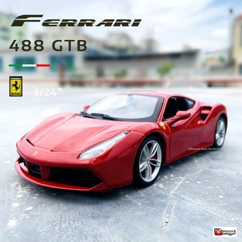 Bburago 1:24 Ferrari 488 GTB kolekcie výrobcu autorizovaný simulácia zliatiny model auta, remeslá dekorácie zbierku hračiek nástroj