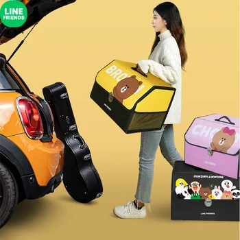 kawaii LINE PRIATEĽMI HNEDÉ SALLY CONY kufri úložný box úložný box Cartoon úložný box na auto Cestovanie darček pre rodinu