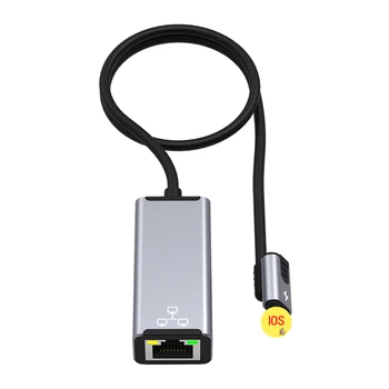 Ethernet Adaptér 8-pin na RJ45 PD20W Nabíjanie Externých 100Mbps Sieťové Karty, Plug-and-Play, Hliníkovej Zliatiny Shell pre iPhone/iPad