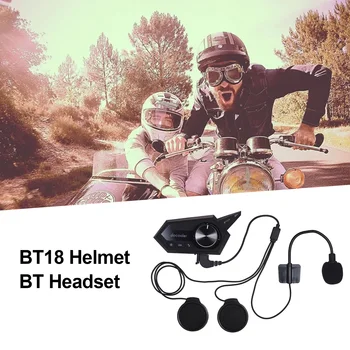 docooler BT18 Bezdrôtový Motocyklové Prilby Headset BT 5.0 IPX6 Nepremokavé Motorke Slúchadlá s Mikrofónom Podporu Automatickej Odpovede