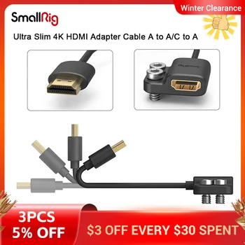 SmallRig Ultra Slim 4K Adaptér HDMI Kábel A do A/C A pre BMPCC 4K/BMPCC 6K/Sony A7SIII/pre Panasonic GH5 3019/3020/3021