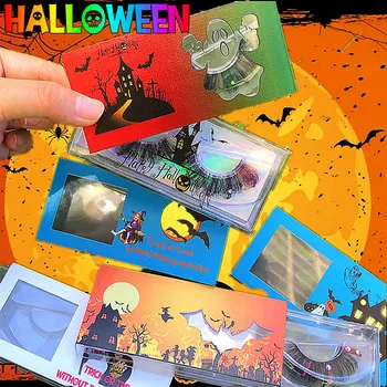 NOVÉ Halloween Lash Balenie Modrých Rias Box Vlastné Logo Prázdne Prípade Halloween Cartoon Ghost lash Boxy Trick or Treat Deti