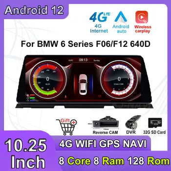 10.25 Palcový Android Dotykový Displej Pre BMW 6 Série F12 640D 2011-2017 Auto Carplay Monitor Multimediálnu GPS Navigáciu Video Prehrávač