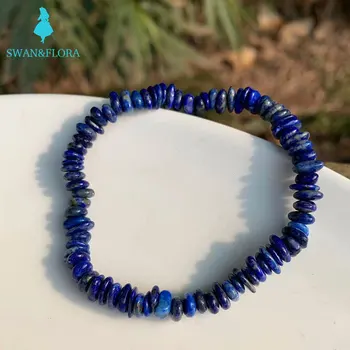 MM Prírodný Kameň lapis lazuli Náramok Skutočná Žena Muž Drahokam Šperky, Náramky na ruky
