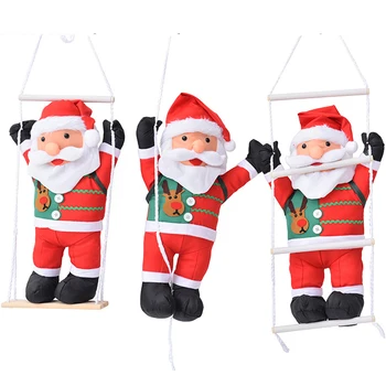 90 CM Horolezecké Lano Rebrík Santa Claus, Vianočné Dekorácie Vonkajšie Santa Claus Bábika Prívesok Nový Rok Dekorácie Drop Ozdoby