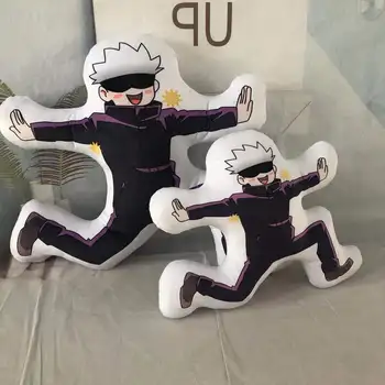 Anime Jujutsu Kaisen Periférnych zariadení Plyšové Hračky Cartoon Vankúš Gojo Satoru Humanoidný Veľký Vankúš Tlač Deti Plyšový Vankúš 45 cm