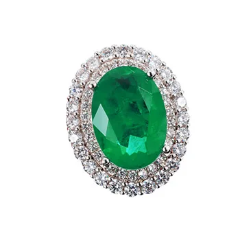 Vintage Oválne 10*14 mm Ruby Topaz Smaragdová Svadba Zapojenie Vysoko Uhlíkovej Diamanty Krúžok Dary, Jemné Šperky pre Ženy Príslušenstvo