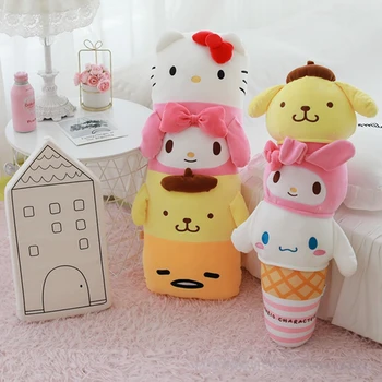 Dlho Sanrio Vankúš Kuromi Melódie Cinnamoroll Hello Kitty Oblečenie Pre Bábiku Zvierat Plnené Gauč Vankúš Kawaii Dekorácie Dievča, Chlapec Darček