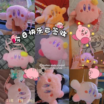 Cartoon Ružová Kirby Plyšové Hračky Anime Kirby Vypchaté Hračky Pre Deti Kawaii Plushie Dievčatá Plyšové Messenger Taška Deti Narodeninám