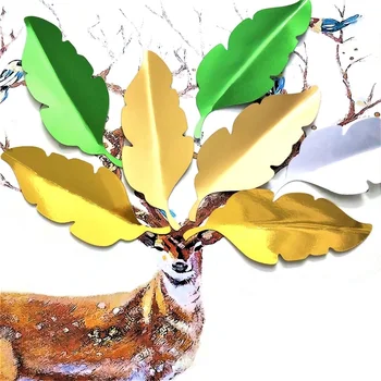 Umelé Kvety Leaf Steny Výzdoba Domov Módy Artificielles Pozadie Obrie Papier Listy Svadobné Party Deco Baby Sprcha Garland