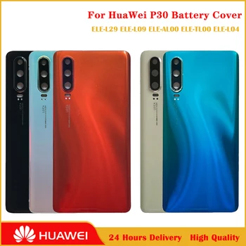 100% Originálne Pre Huawei P30 Kryt Batérie Zadné Sklo Dverí Bývanie Pre Huawei P30 Kryt Batérie Pre Huawei P30 Kryt Batérie