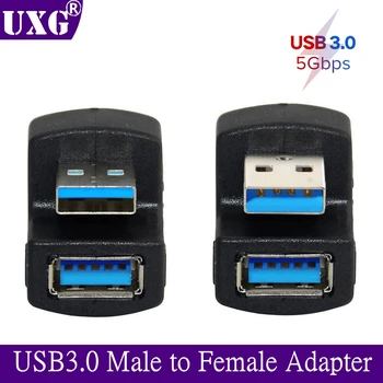 5Gbps Up & Down 180 Stupňov Šikmého USB 3.0 USB2.0 Adaptér mužmi A Rozšírenie Konektor Práce pre LTE adaptér power bank