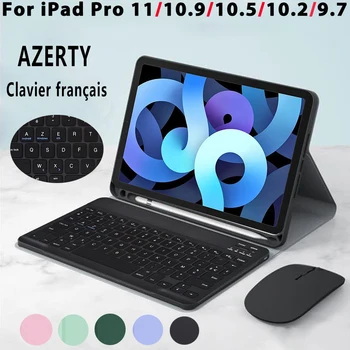 AZERTY Klávesnica puzdro pre iPad 2022 Pro 11 Vzduchu 4 4. Vzduchu 5 5. Pro 10.5 9.7 Kryt Klávesnice pre iPad 10.2 9. 7. 8. 9.7 5. 6.