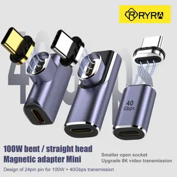 RYRA USB4.0 Typ-C Magnetický Adaptér USB, C Typu C Converter 40Gbps 100W 8K@60Hz Rýchle Nabíjanie Magnet Converter Pre MacBook