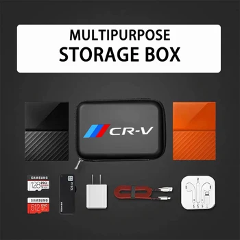 Na Honda CRV CR-V I II III IV V 2016-2020 2021 2022 Auto Prenosný úložný box dátový kábel vodičský preukaz občiansky preukaz skladovanie taška