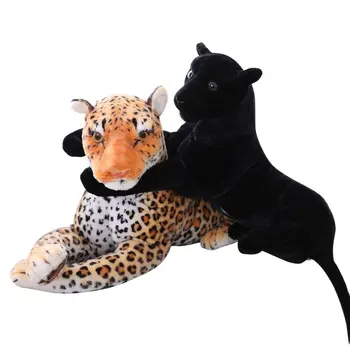 Simulácia Black panther Leopard Plyšové Hračky Plyšové Lesné Zvieratá, hračky Realisticky voľne Žijúcich Zvierat Fotografie rekvizity Hračky pre Chlapca Dieťa