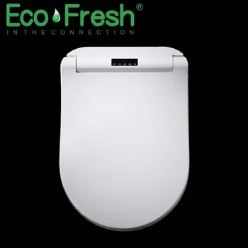 Ecofresh Smart wc sedadlo D-shape Elektrické Bidetová kryt tepla dvojité tryska mäkké umývanie suchej masáž fit závesné wc