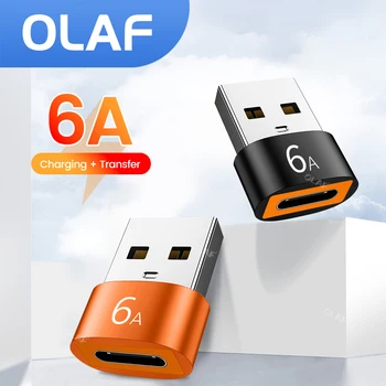 OLAF 6A Usb OTG Adaptér Usb Typu C Samica Na Usb A Muž Pre Xiao 12 11 Huawei Honor USB 3.0 iPhone 13 OTG Konektor