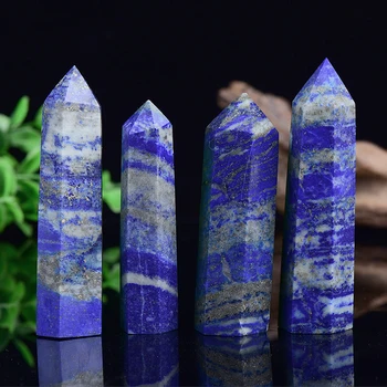 100% Prírodné Lazurite Lapis lazuli Veža Ozdoby Izba Dekor Domáce Dekorácie Liečivý Kryštál Bod prútik Čiar DIY Darček