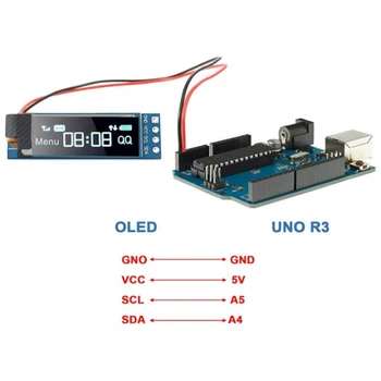 0.91 Palcový OLED Displej Modul IIC SSD1306 128x32 OLED Displej Ovládač DC 3.3 V~5V Pre Arduino ESP32 AVR PIC STM32 Pre Raspberry Pi