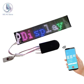Mini LED Displej Bluetooth APP Control Digital DIY Programovateľné Rolovanie Názov Odznak Prihlásiť Posúvanie LED Tag Odznak Modul