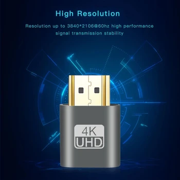 Kompatibilný s HDMI Virtuálne Zobrazenie 4K DDC EDID Figuríny Zapojte EDID Displej Emulátor Adaptér Podpora Pre Video 1920x1080P