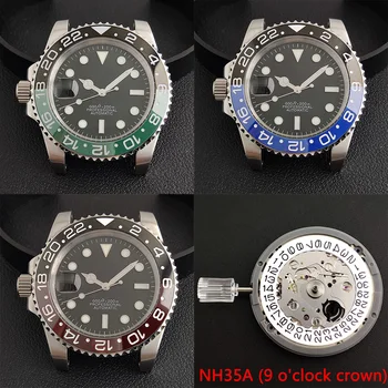 NH35 prípade 40 mm ľavák hodinky pánske púzdro z Nerezovej ocele Fit nh35 pohyb prípade príslušenstvo hodinky