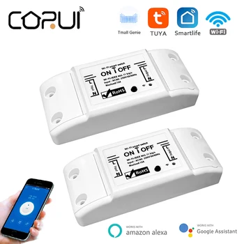 CORUI WiFi Smart Light Switch DIY Univerzálna Smart Poistka Časovač, Diaľkové Ovládanie Tuya/Smart Život APP Alexa Domovská stránka Google
