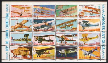 12Pcs/Set Guinea-Bissau Post Pečiatky 1974 Vynález a Rozvoj Lietadiel Používaných Post Označené Poštových Známok na Zber