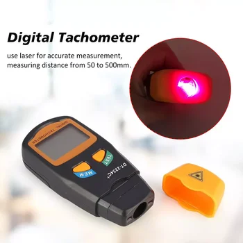 Kontakt Laser Photo Tachometra Digitálne RPM Tach Digitálne Laserové Tachometer Rýchlomer Rýchlosť, Rozchod Motora