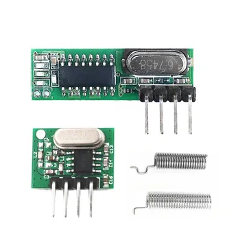 433 Mhz Superheterodyne RF Modul Prijímača a Vysielača Modul s Anténou pre Arduino DIY Kit 433Mhz Diaľkové Ovládanie