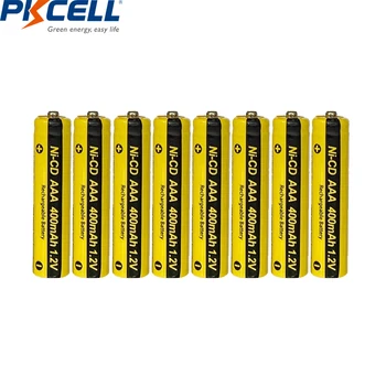 4/8KS PKCELL 1.2 V AAA NICD akumulátorom 400mAh Slnečné svetlo hračky batérie Powered s Tlačidlo Hore
