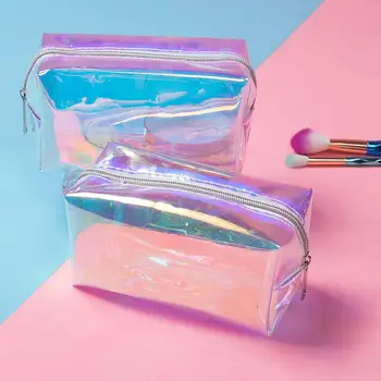 Miyahouse PVC Transparentné Ženy tvoria Prípade Laser Krásy Organizátor Puzdro Mini Jelly Taška Pre Dámy Kozmetické Taška