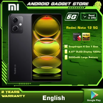 Xiao Redmi Note12 Poznámka 12 5G Mobilný Telefón Snapdragon 4 Gen 1 6.67
