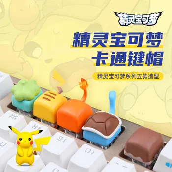 Pokemon DIY Živice Klávesnice Keycap Anime Akcie Obrázok Pikachu Charmander Eevee Model Cross Hriadeľ Keycap Bábiky, Hračky pre Deti, Darčeky