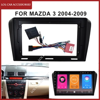 9 Palcový Pre Mazda 3 2004-2009 autorádia Fascias Android MP5 GPS Hráč Panel Rám 2 Din Hlavu Jednotka Stereo Prístrojovej Dosky Krytu