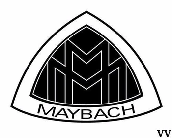 Pre (2ks) Maybach logo písmená textu - Vinyl Odtlačkový Nálepky Vlastnú veľkosť a farba