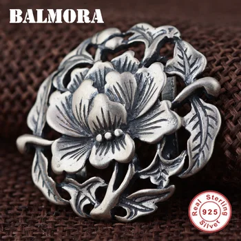 BALMORA Autentické 925 Sterling Silver Šperky Retro Kvet Prívesky pre Ženy Milenca Príslušenstvo Darčeky Bez Reťaz