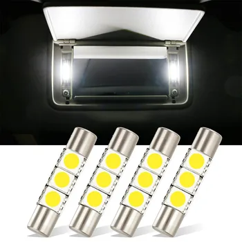4Pcs 29mm 31MM 6614F 6641 6614 F30-WHP TS-14V1CP Interiérové LED Žiarovky Auto Slnečná Clona Zrkadlo na líčenie Svetlá Žiarovky