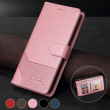 Luxusný Kožený obal pre Samsung Galaxy Note 8 9 10 20 S8 S9 S10 S20 Plus S21 Ultra S20 FE A12 A22 A32 A52 A52S Stojan Flip Case