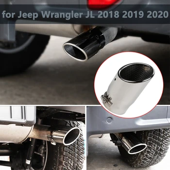 Auto Chvost Výfukových Tip Rúry Vzdelávania Rúry Šál pre Jeep Wrangler JK JL 2007-2018 2019 2020 2021 2022 Kompas 2017-2022 Chrome