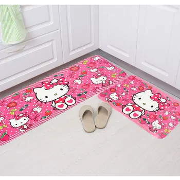 kawaii Hello Kitty kuchynka na poschodí mat dvere, koberec dlho olej dôkaz nohy mat sanitárnej keramiky protišmykové a savá domácnosti dvere mat