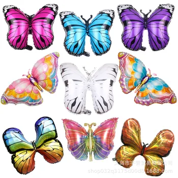Motýľ Hliníkové Balón Dievča Narodeniny, Party Dekorácie, Svadobné Zapojenie Veľké Laserové Farebné Motýľ Balón