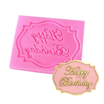 Happy Birthday List forme silikónové formy čokoládový fondant cake decoration Nástroje cupcake plesne