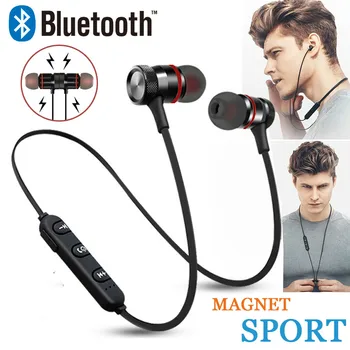 YOVONINE Bluetooth 5.0 Slúchadlá Športové Neckband Magnetické Bezdrôtový Headset Stereo Slúchadlá Hudbu Kovové Slúchadlá s Mikrofónom Telefón