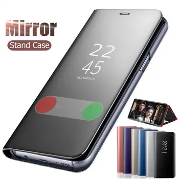 Smart Mirror Prípade Oneplus 8 Pro 7T 6 Flip Cover Kožené Telefón Prípade Oneplus 8 Jeden Plus 6 7 Pro 7T Stojan Zadný Kryt Funda