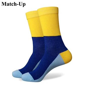 Match-Up nové pánske farebné česanej bavlny ponožky študent ponožky