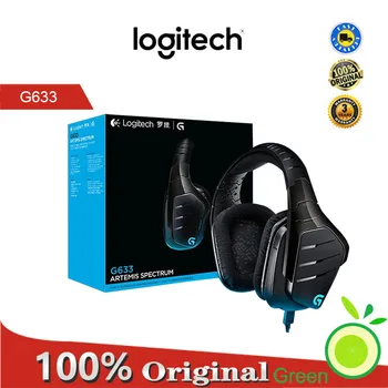 Logitech G633 Káblové DTS 7.1 Priestorový Zvuk RGB Herné Headset Slúchadlá, Mikrofón Pre Myš Hráč Overwatch DOTA PUBG LOL
