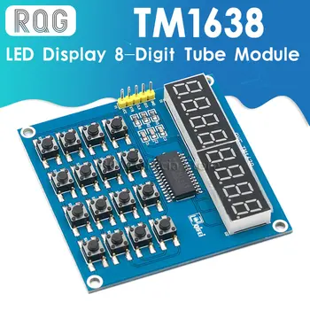 TM1638 LED Displej 8-Bitové Digitálne Trubice Modul 3-Wire 16 Tlačidlá 8 Bitov Klávesnice Skenovanie A TLAČIDLO LED Displej Modul Pre Arduino DIY Kit