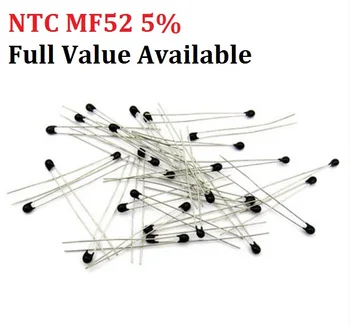20PC NTC MF52 1K 2K 3 K 4.7 K 5K 10 K 20 K 47K 50K 100K 5% 3950B NTC-MF52AT Thermistor Tepelný Odpor auta 1/2/3/4.7/K Ohm R auta